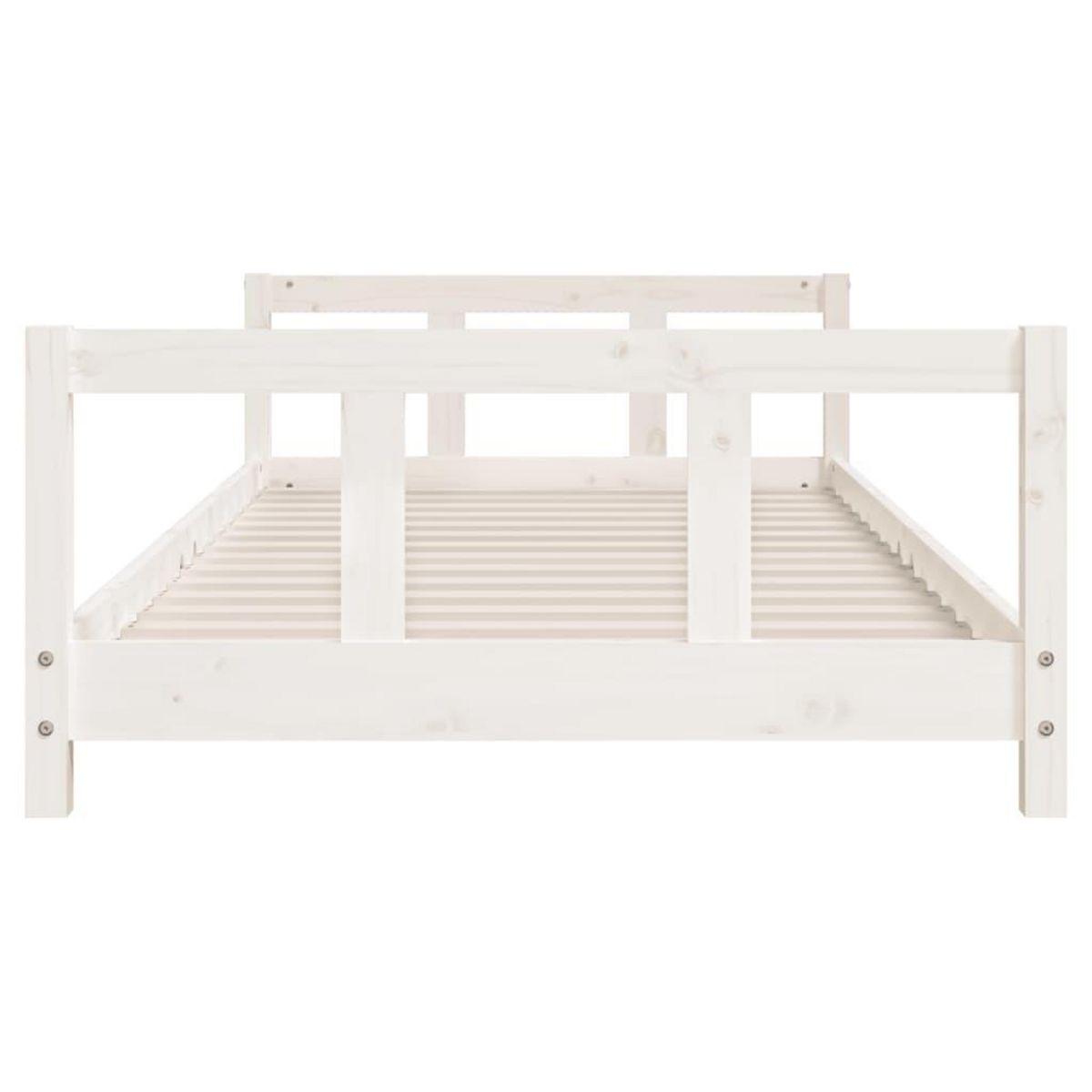 VIDAXL Cadre de lit pour enfants blanc 90x200 cm bois de pin massif