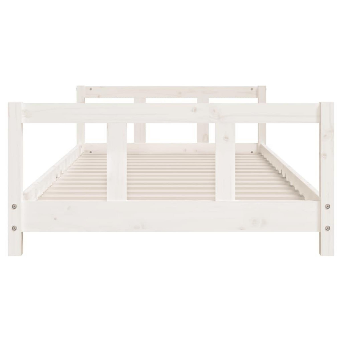 VIDAXL Cadre de lit pour enfants blanc 90x200 cm bois de pin massif