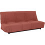 Voir la diapositive 3 : MARKET24 Banquette clic clac 3 places - Terracotta - 100% coton - L 193 x P 92 cm - LENA