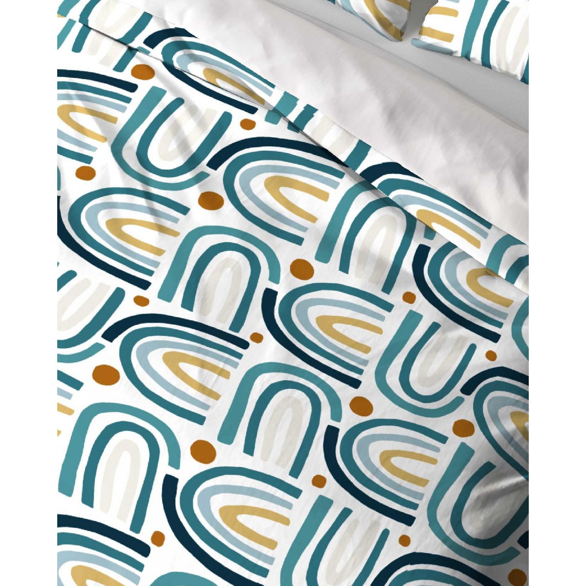 Home collection Parure housse de couette 100%polyester 72gsm arc en ciel