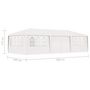 Voir la diapositive 6 : VIDAXL Tente de reception avec parois laterales 4x9 m Blanc 90 g/m^2