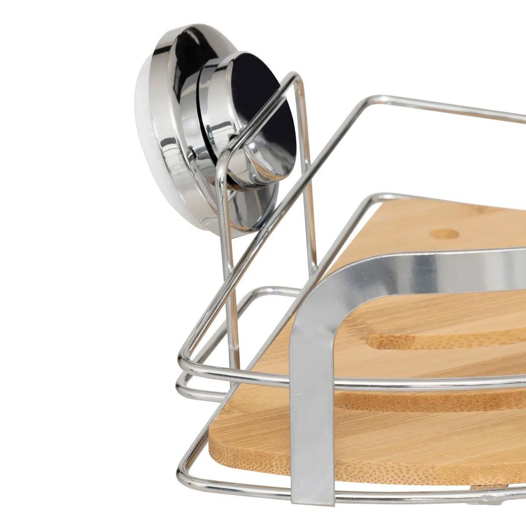 Voir la diapositive 2 : FIVE Étagère d'angle de douche  venterra  27cm naturel
