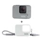 GOPRO Caméra sport - 4K - HERO 7 - Blanc + Protection caméra de sport - Sleeve Blanc + cordon