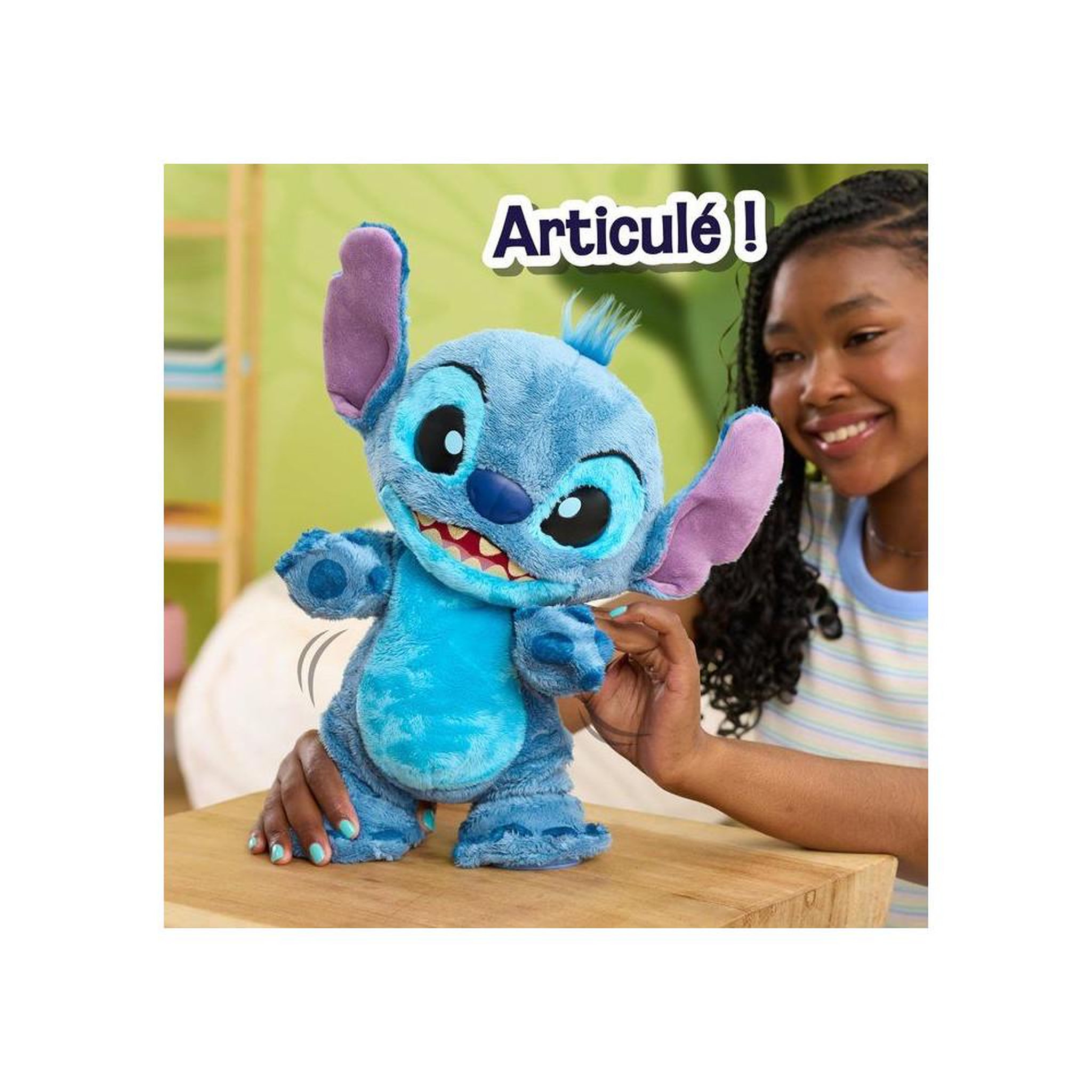 Voir la diapositive 5 : Peluche interactive Stitch bleue Just Play, 36 cm, 2 modes de jeu