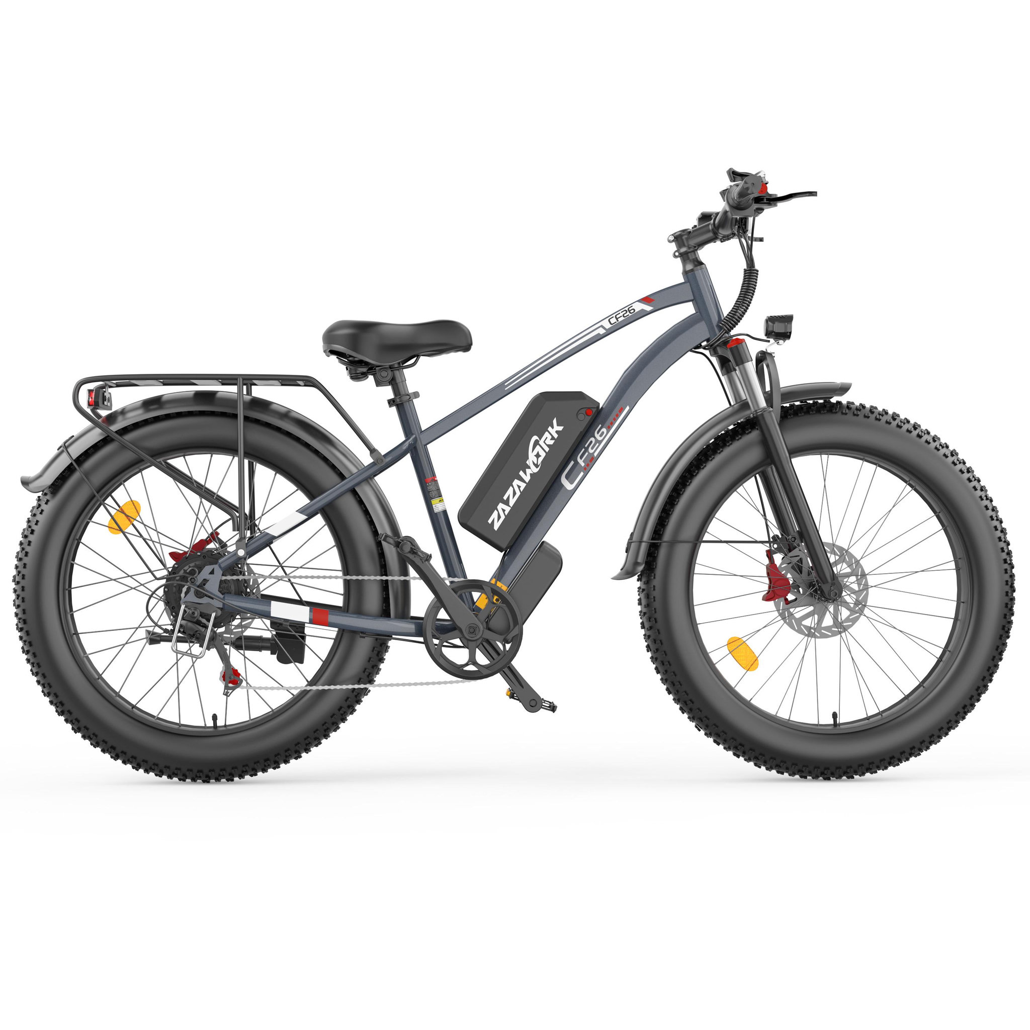 Voir la diapositive 3 : ZAZAWORK Vélo électrique ZAZAWORK CF26, batterie amovible 48 V 20 Ah, pneus larges 26 × 4,0