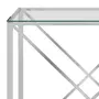 VIDAXL Table basse Argente 120x60x45 cm Acier inoxydable et verre