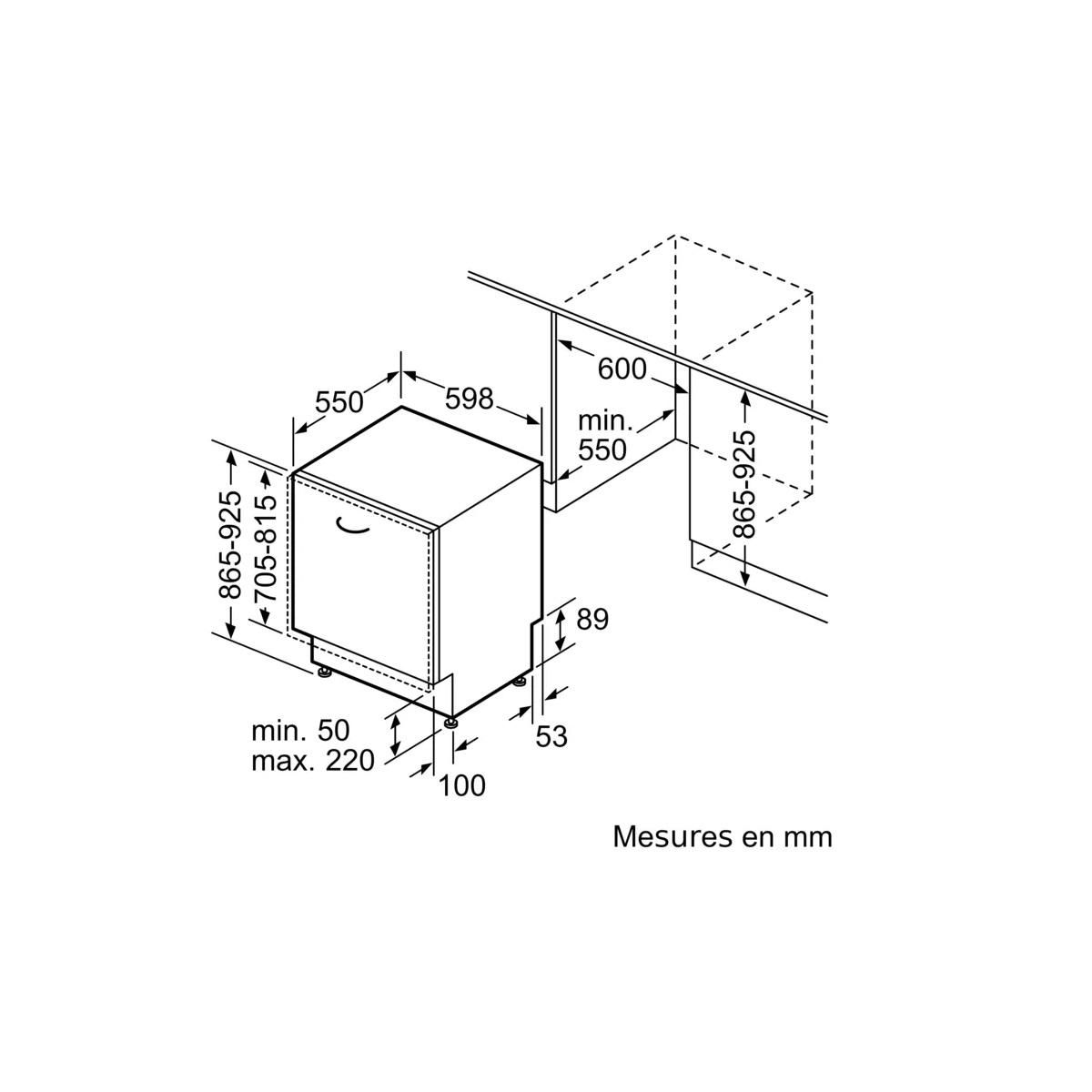 BOSCH Lave-vaisselle 60cm 14 couverts 44db - SBH6YCX02F