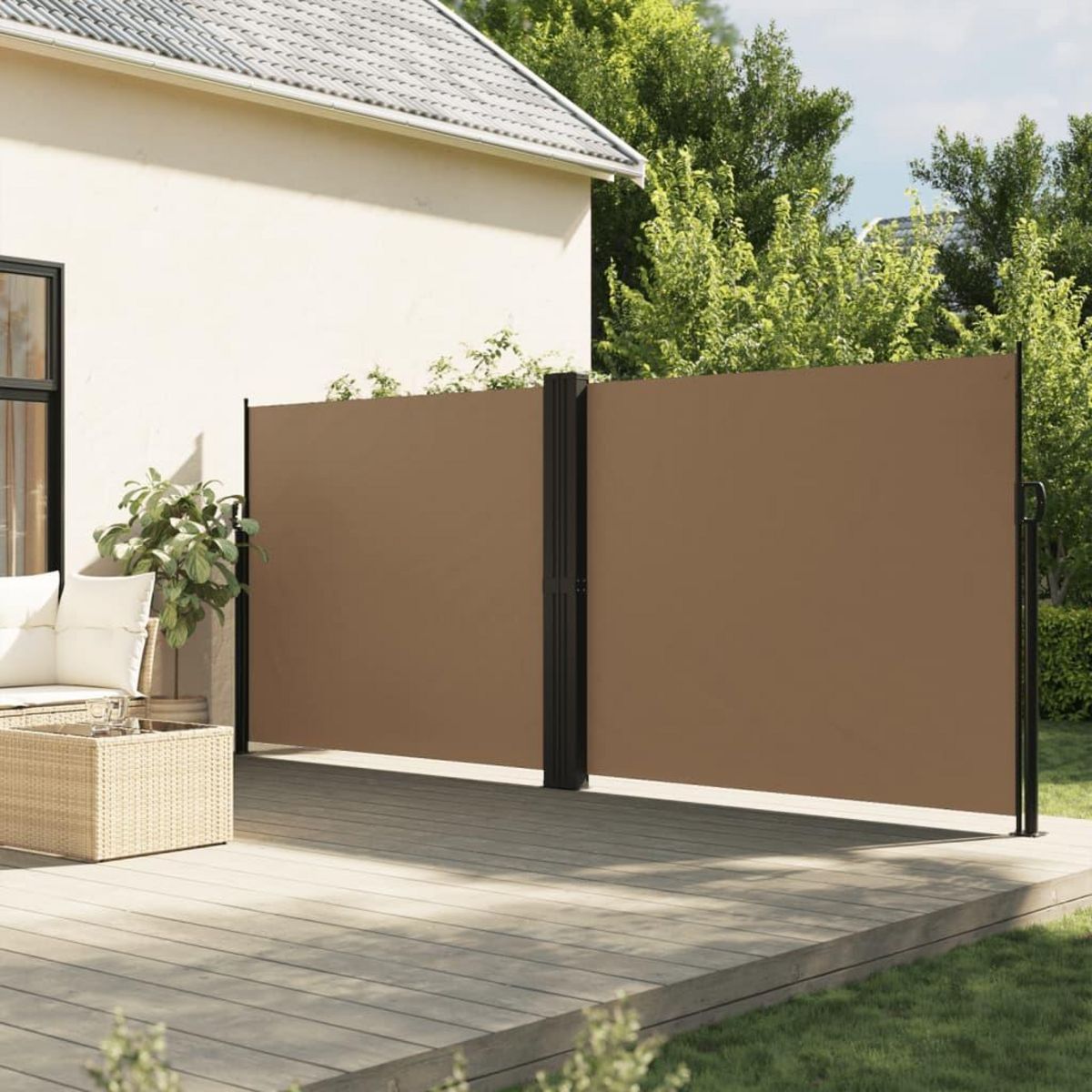 VIDAXL Auvent lateral retractable taupe 180x600 cm