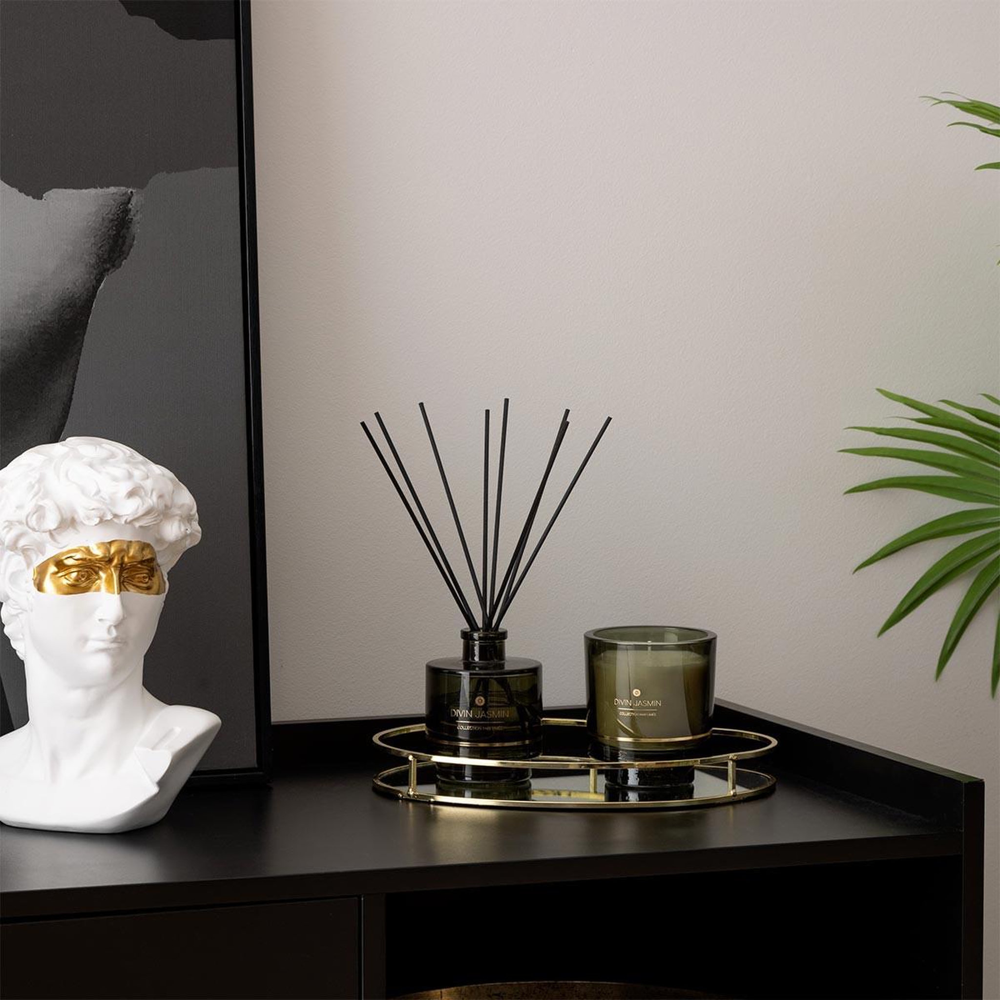 Voir la diapositive 3 : ATMOSPHERA Statuette déco  tête de david  24cm blanc