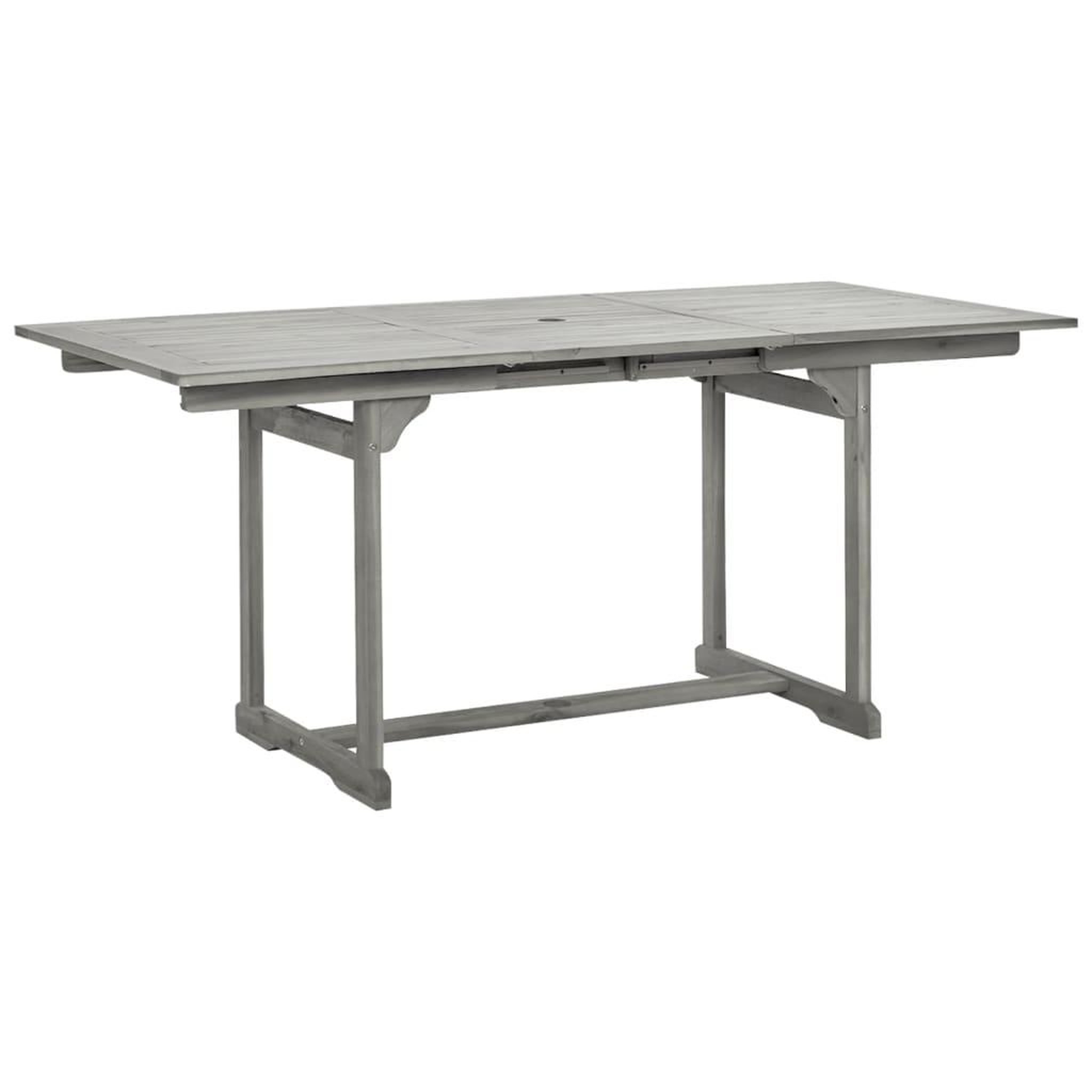 Voir la diapositive 2 : VIDAXL Table a dîner de jardin (120-170)x80x75 cm Bois d'acacia massif