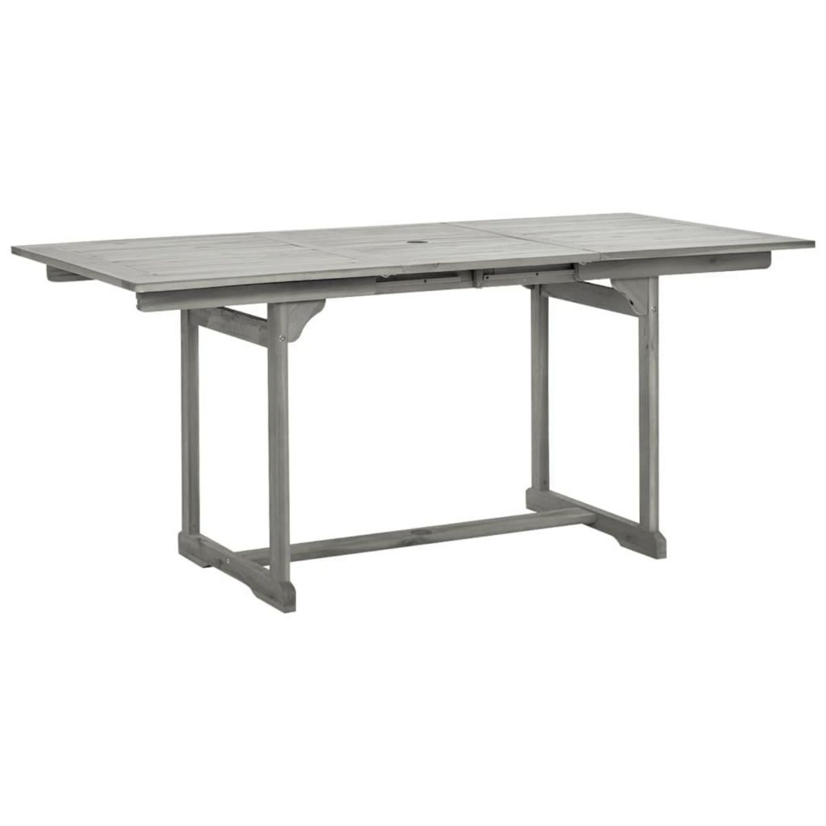 VIDAXL Table a dîner de jardin (120-170)x80x75 cm Bois d'acacia massif