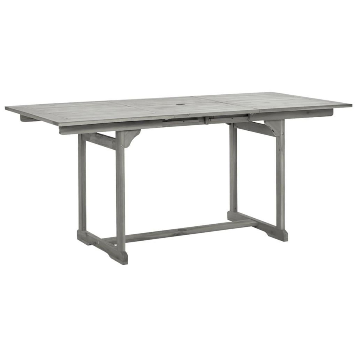 VIDAXL Table a dîner de jardin (120-170)x80x75 cm Bois d'acacia massif