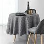 Voir la diapositive 2 : Paris Prix Nappe Ronde Imprimée  Art Chic  180cm Anthracite