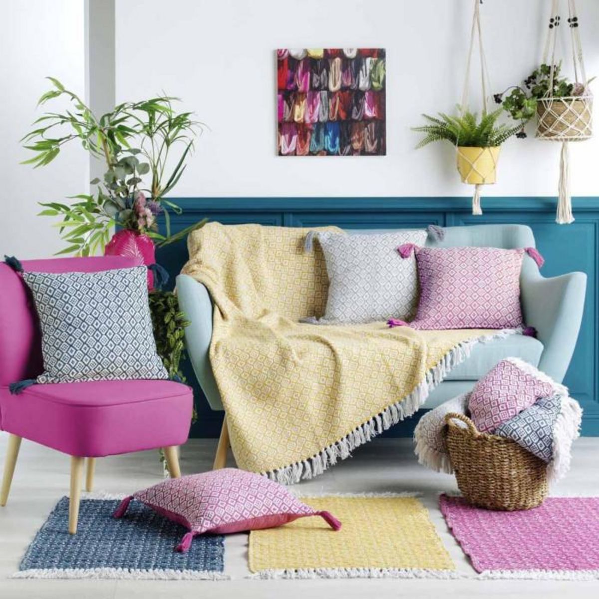 Paris Prix Plaid à Franges  Pithaya  125x150cm Rose