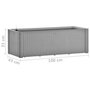 Voir la diapositive 6 : VIDAXL Lit sureleve de jardin avec systeme d'arrosage Gris 100x43x33cm