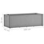 Voir la diapositive 6 : VIDAXL Lit sureleve de jardin avec systeme d'arrosage Gris 100x43x33cm