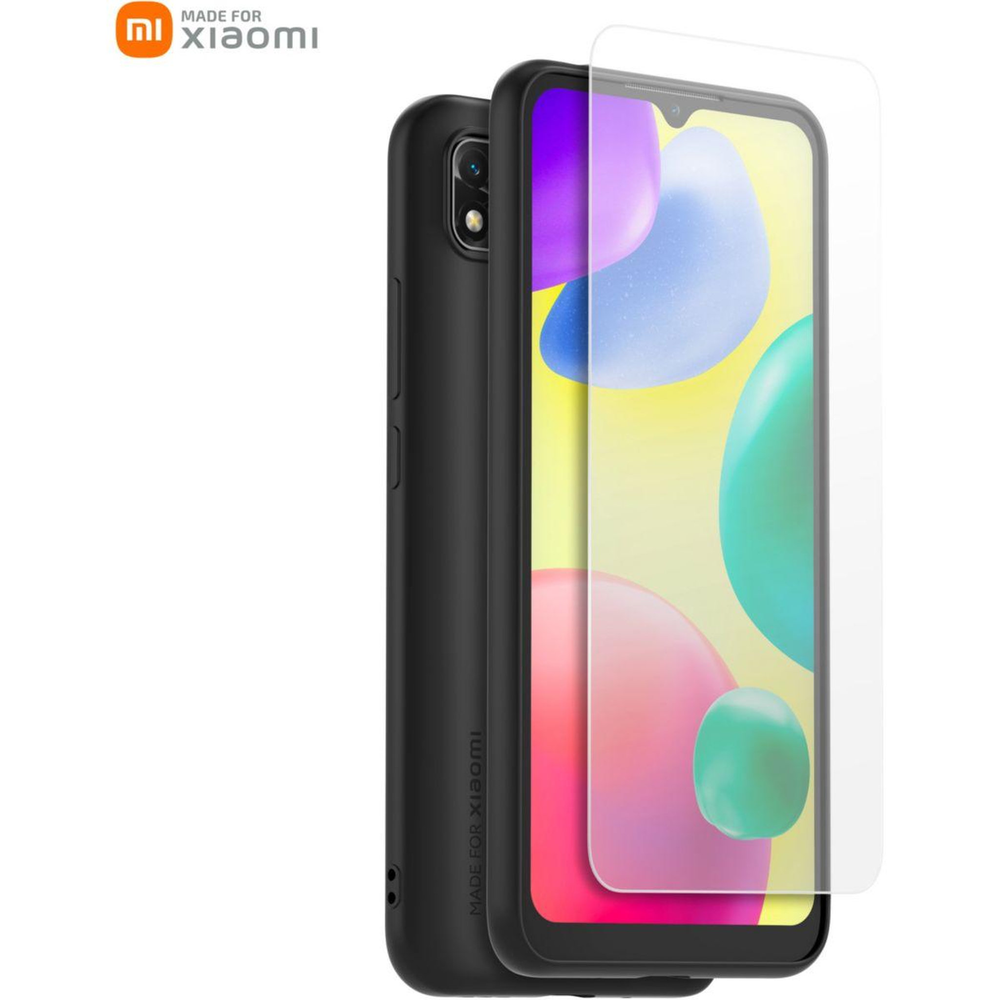 Voir la diapositive 1 : XIAOMI Pack Redmi 9C/10A Coque + Verre trempe noir