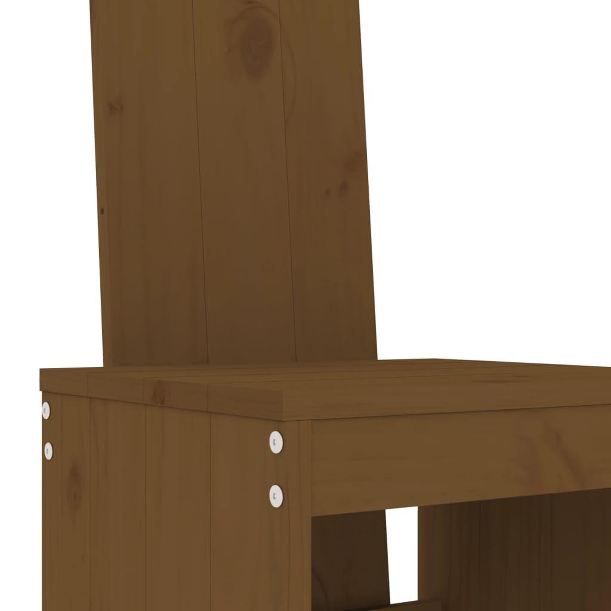 Voir la diapositive 5 : VIDAXL Ensemble de bar de jardin 3 pcs marron miel bois pin massif