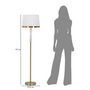 Voir la diapositive 6 : Paris Prix Lampadaire en Verre  Cristal  153cm Blanc & Or