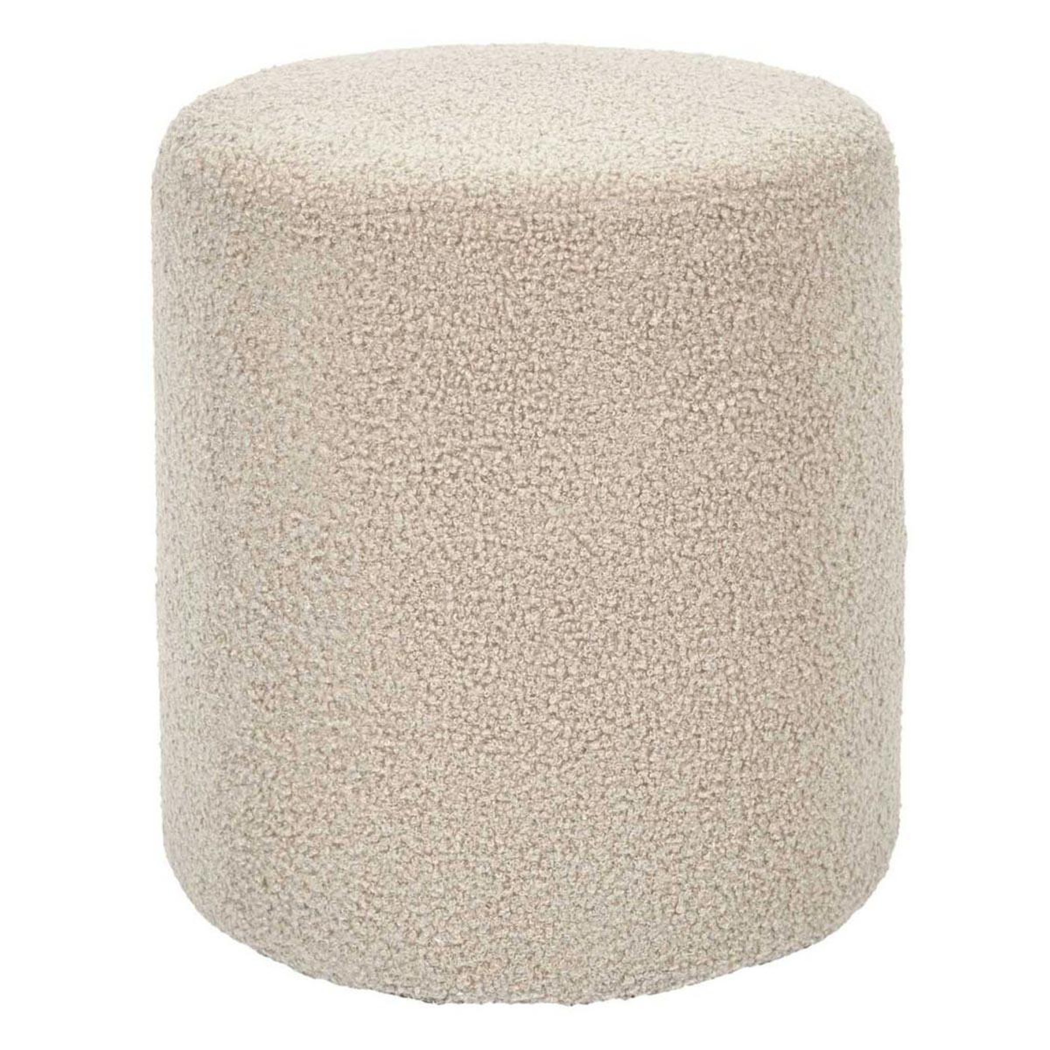 Voir la diapositive 1 : The Home Deco Factory Pouf bouclette  rhea  35cm taupe