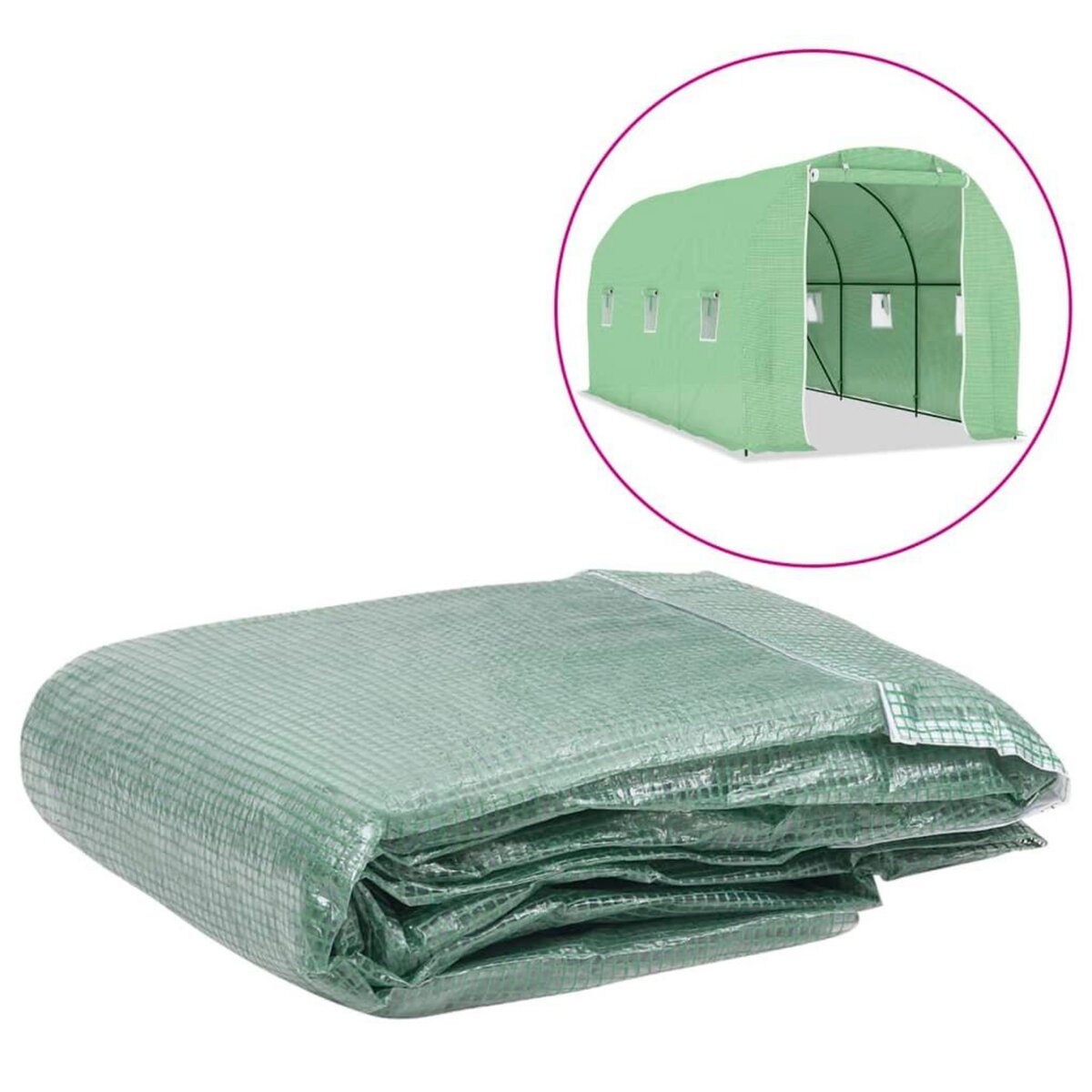 VIDAXL Couverture de remplacement de serre (9 m^2) 200x450x200 cm Vert