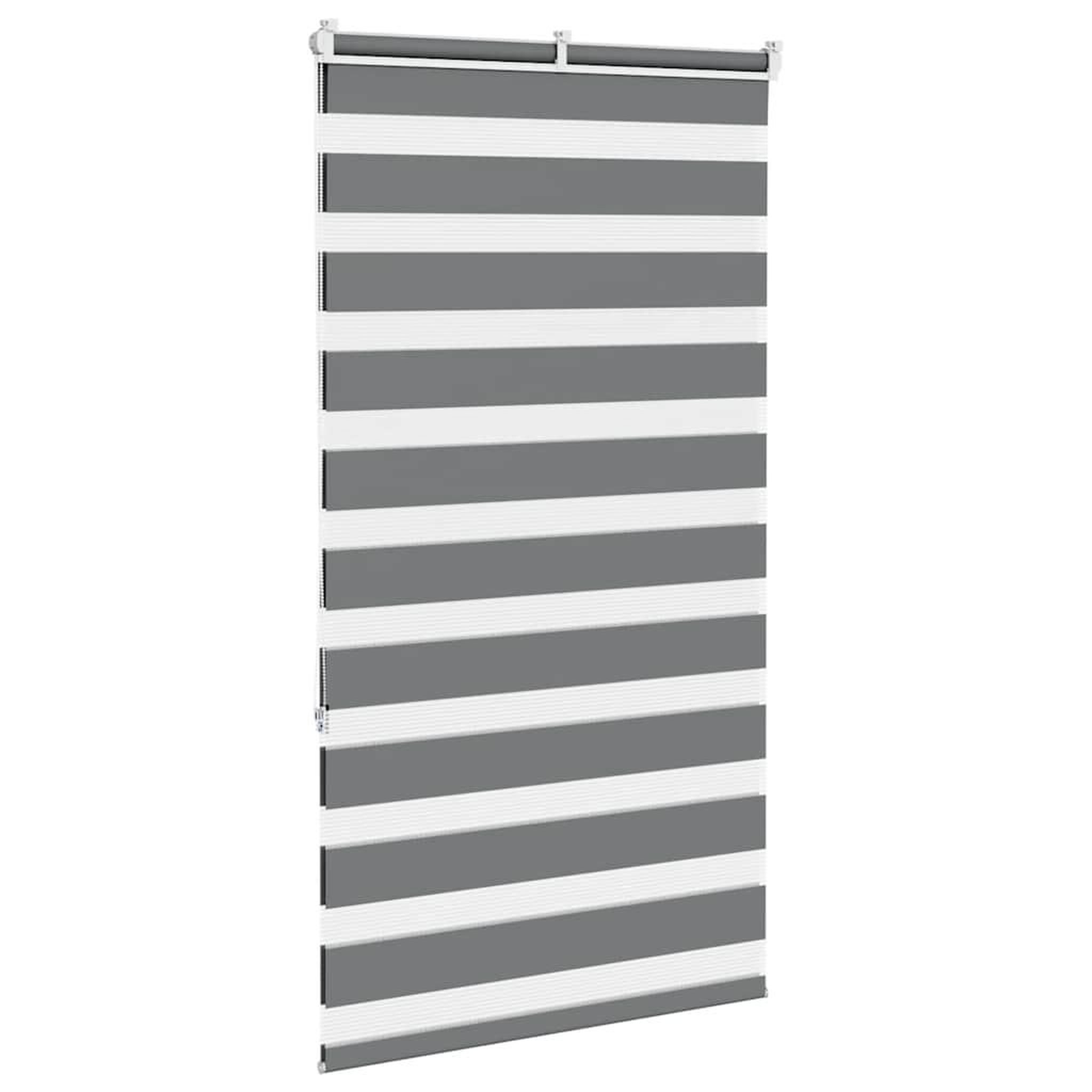 Voir la diapositive 4 : VIDAXL Store zebre gris fonce largeur du tissu 75,9 cm polyester