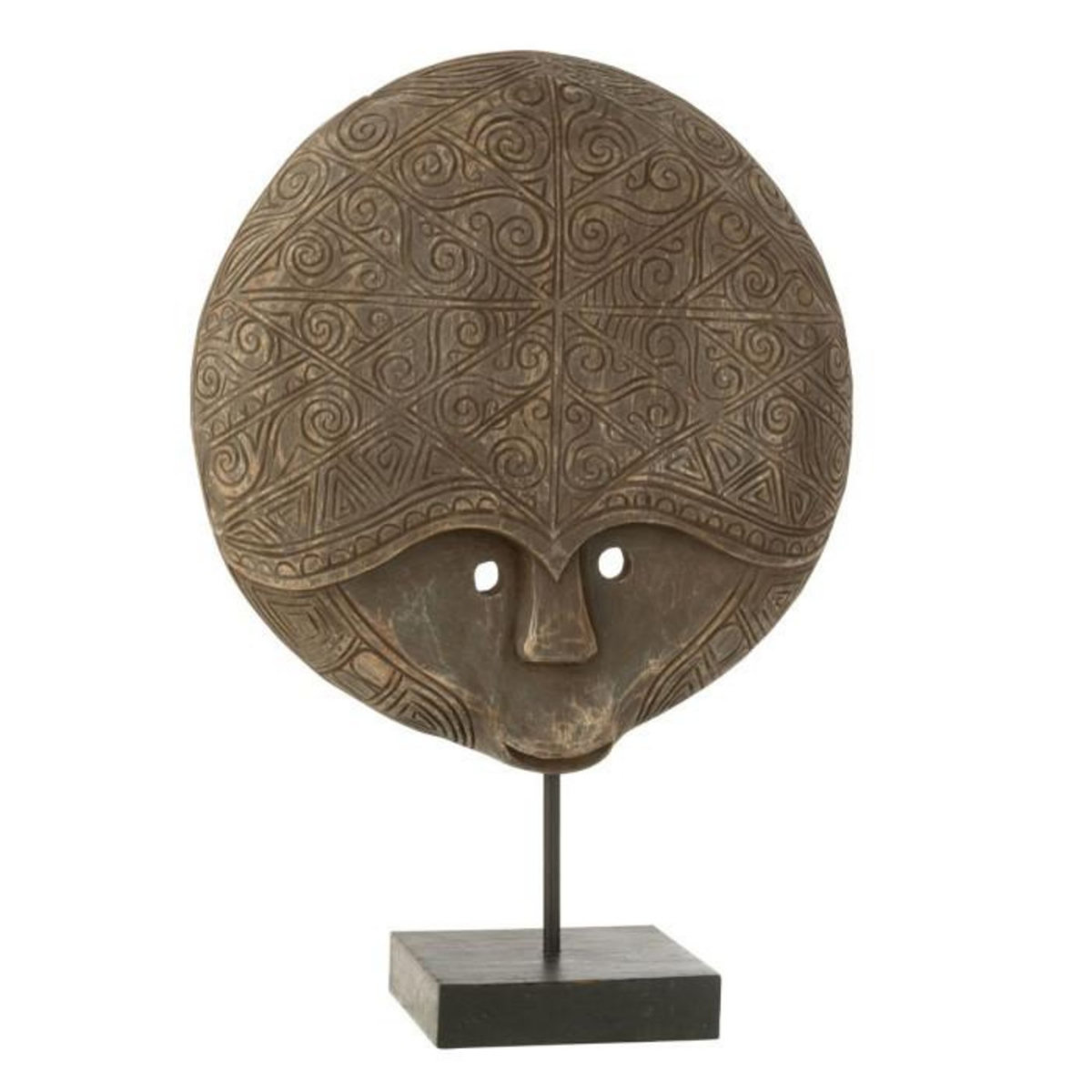 Paris Prix Statue Masque sur Pied  Julien  65cm Marron