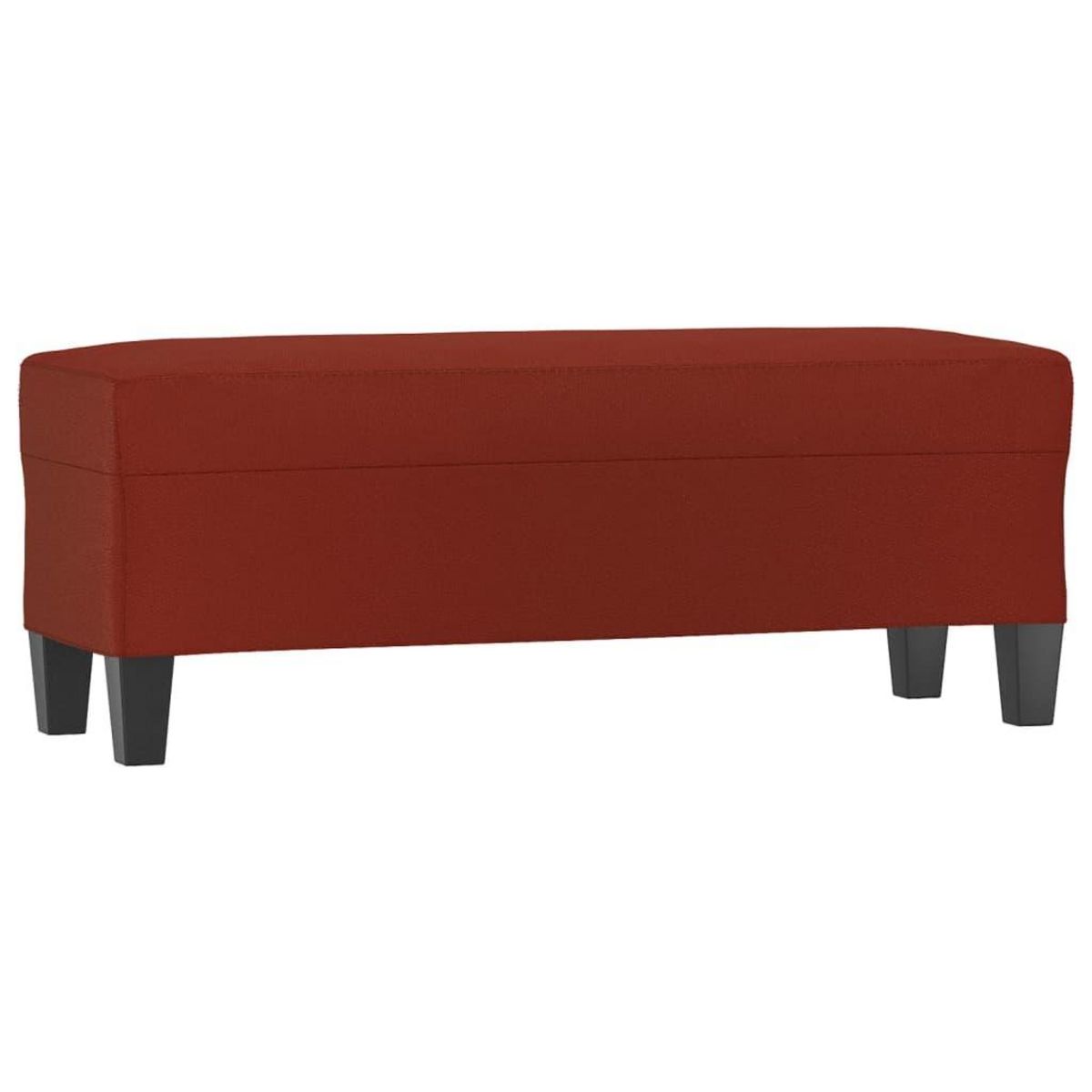 VIDAXL Banc Rouge bordeaux 100x35x41 cm Similicuir