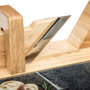 Voir la diapositive 3 : SECRET DE GOURMET Trancheuse à charcuterie en bois avec planche en verre