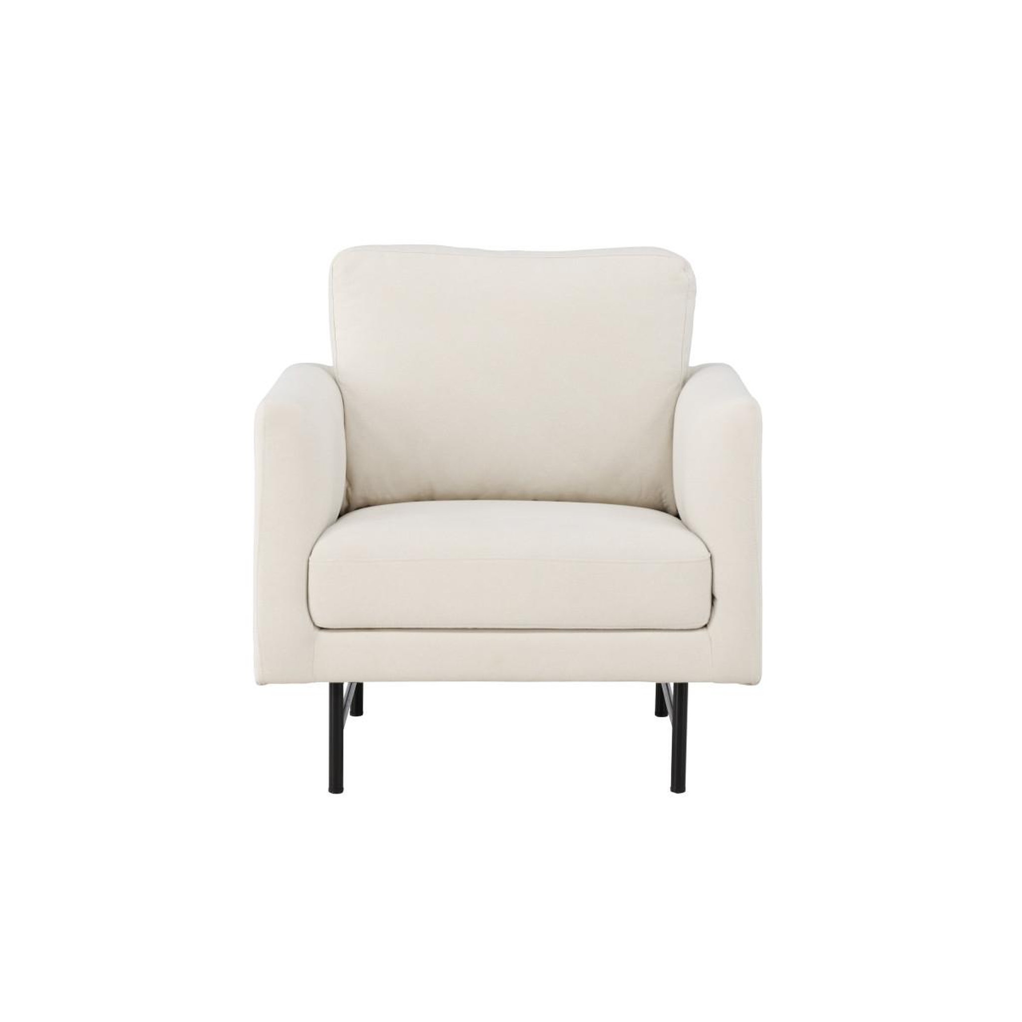 Voir la diapositive 4 : Paris Prix Fauteuil design en tissu  sky  87cm blanc