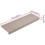 Voir la diapositive 6 : VIDAXL Tapis d'escalier 15 pcs 65x21x4 cm Taupe