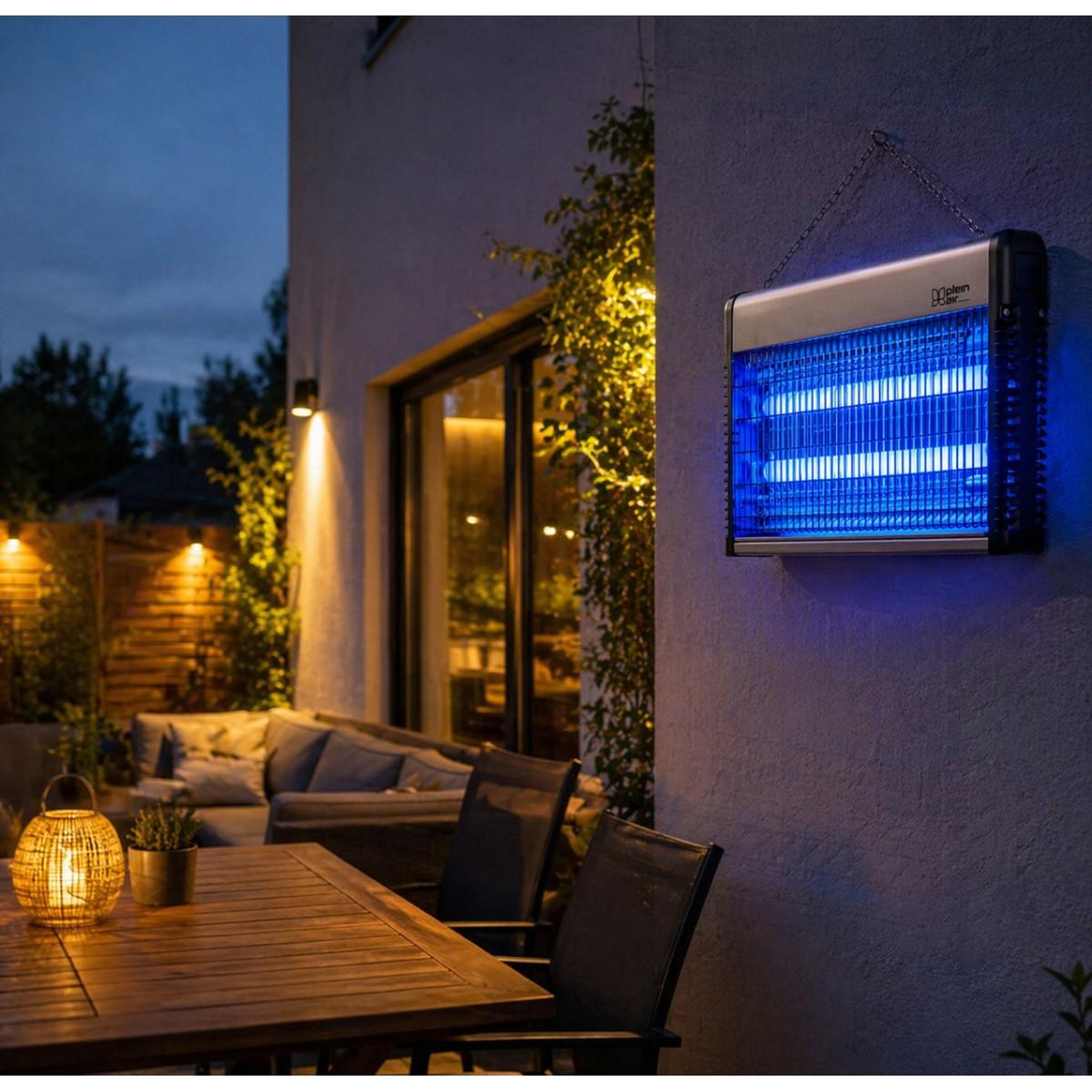 Voir la diapositive 3 : Plein air Lampe anti moustique 20w extérieur / intérieur lampe uv piège mouche moucheron petits insectes surface 80m2 plein air