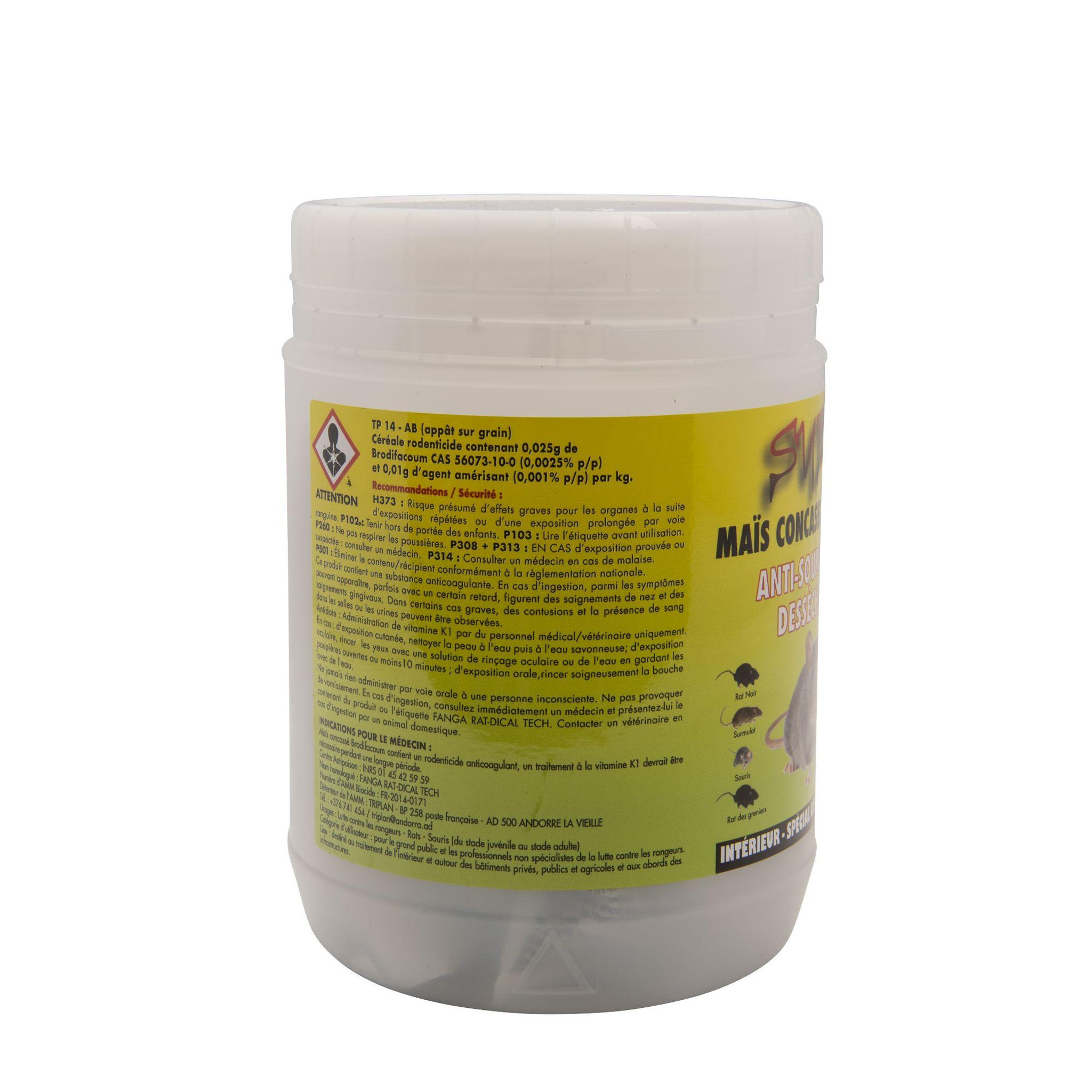 Voir la diapositive 3 : Subito Appât maïs concassé rats souris 150g SUBITO