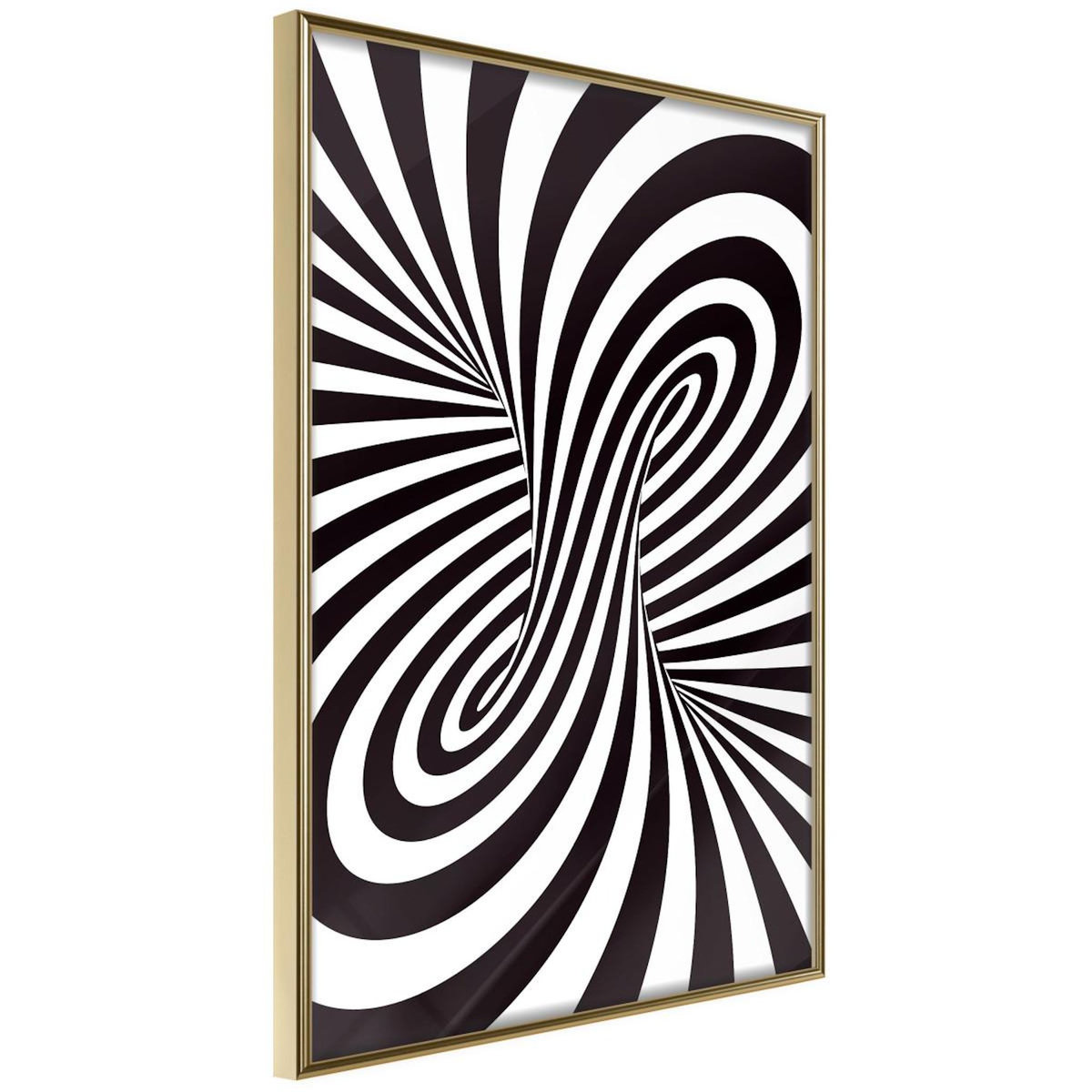 Paris Prix Affiche Murale Encadrée  Black and White Swirl
