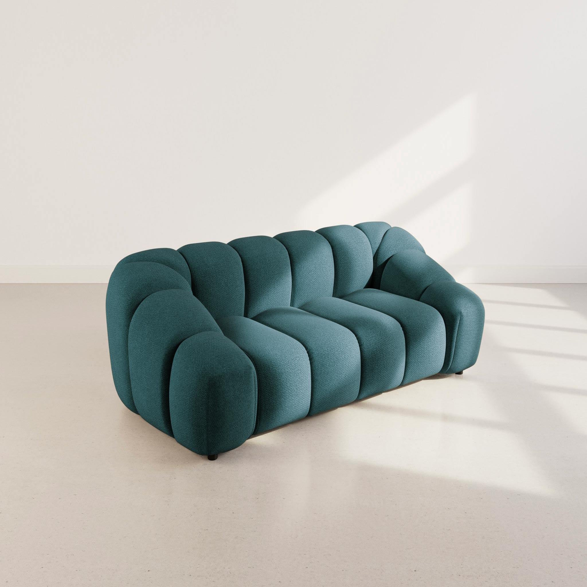 Voir la diapositive 3 : LISA DESIGN Ava - canapé 3 places en velours texturé