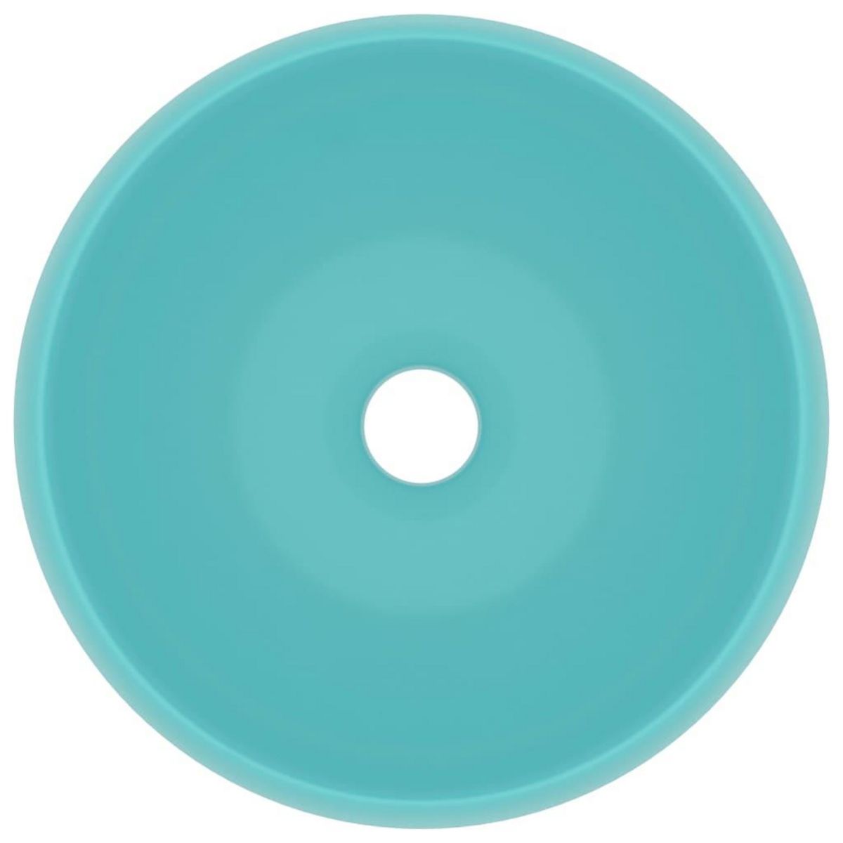 VIDAXL Lavabo rond de luxe Vert clair mat 40x15 cm Ceramique