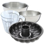 ZENKER Set pâtisserie avec moule à pain à cheminée 32 cm, 2 bols à mixer, verre mesureur et spatule Zenker