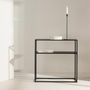 Voir la diapositive 5 : Paris Prix Console Design en Verre  Bogota  80cm Noir