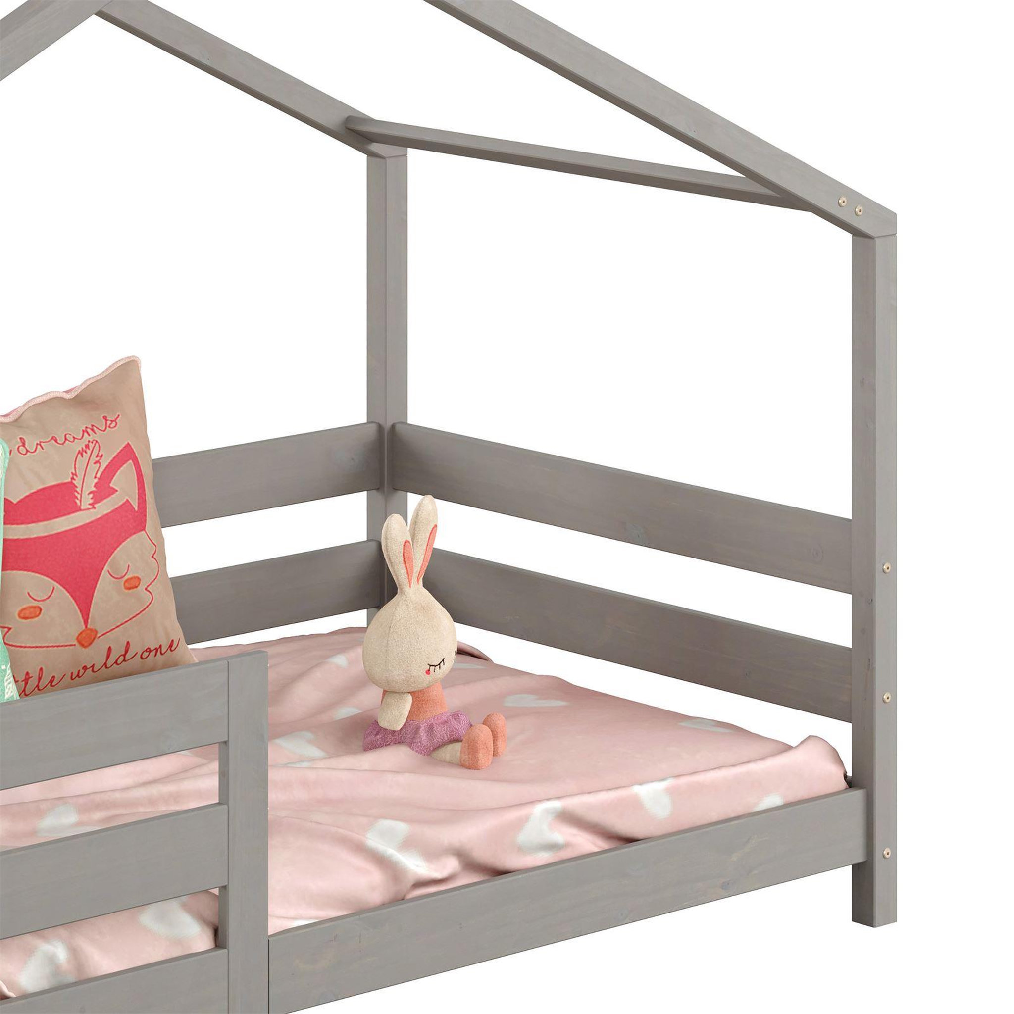 Voir la diapositive 6 : IDIMEX Lit cabane RENA 90 x 190 cm, en pin massif
