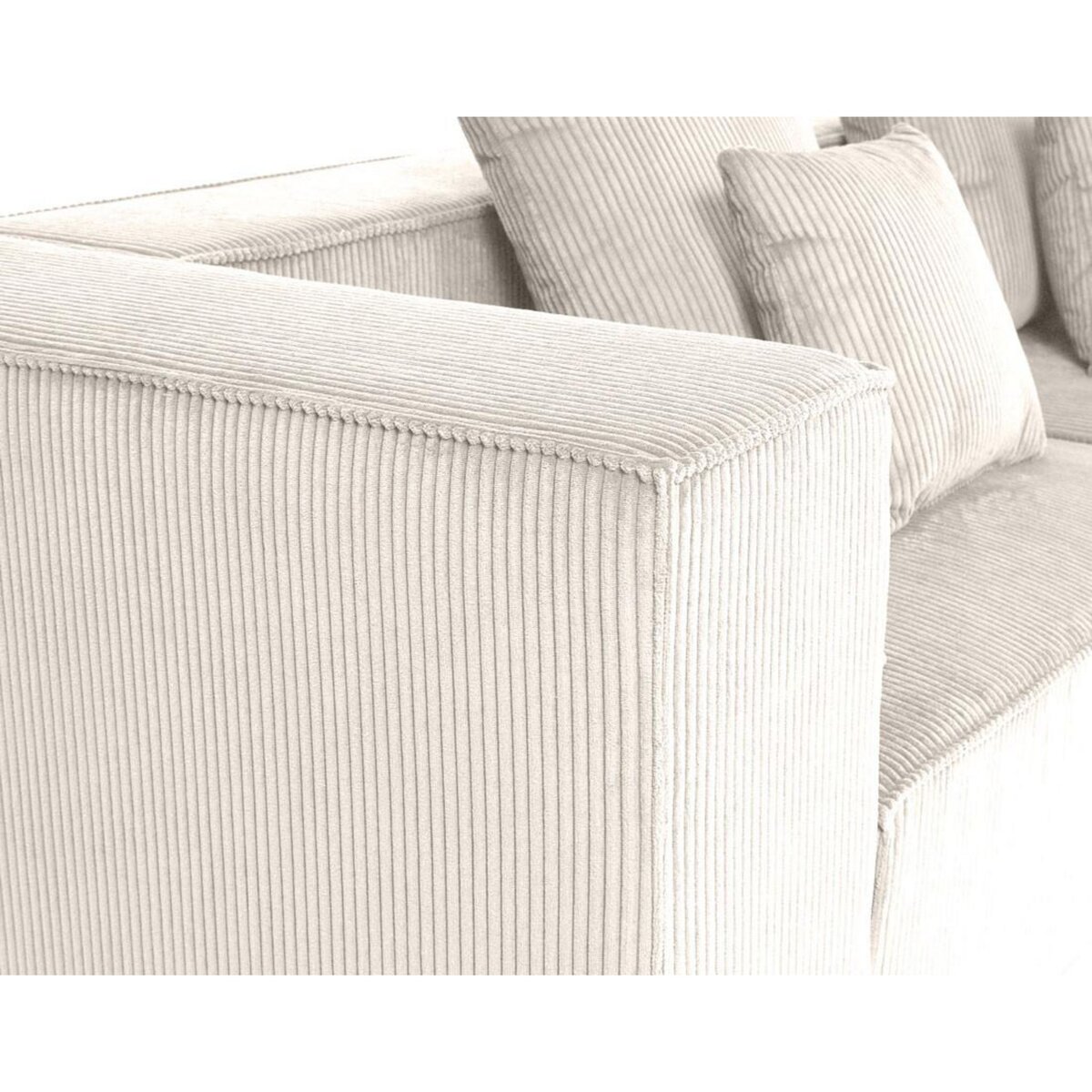 LISA DESIGN Colombine - canapé modulable droit - 3 places - en velours côtelé