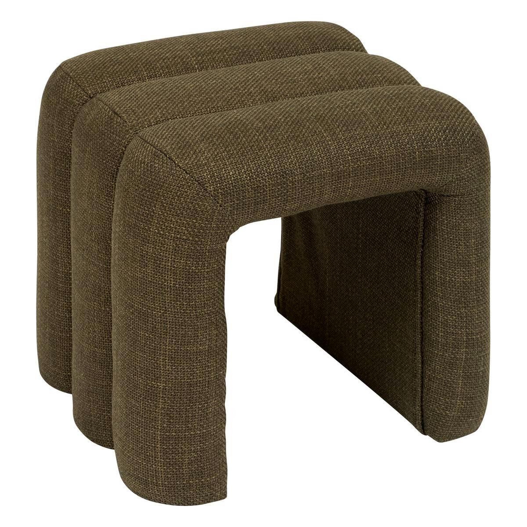 ATMOSPHERA Pouf 3 arches en tissu  sisco  44cm kaki