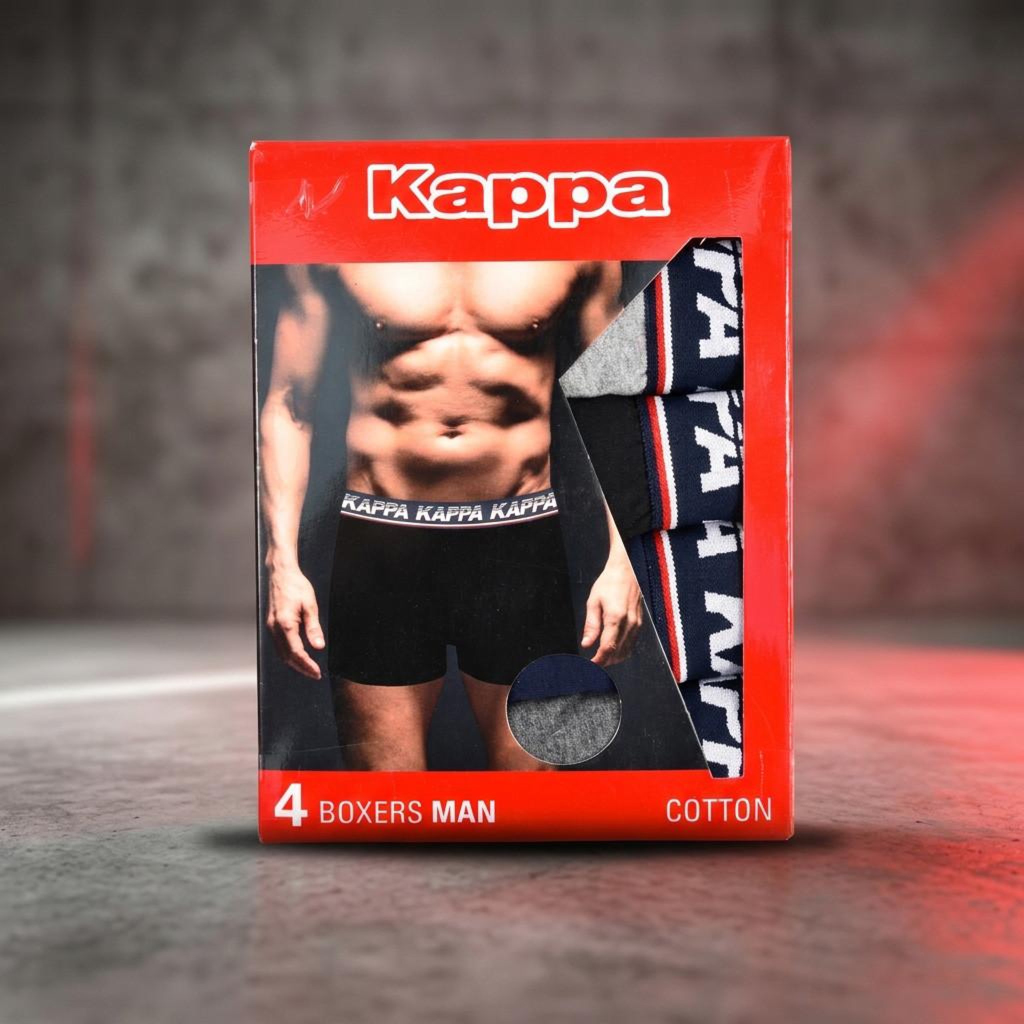 Voir la diapositive 4 : KAPPA KAPPA Boxers Homme Pack de 4 (Lot) - Coton, Coffret Cadeau