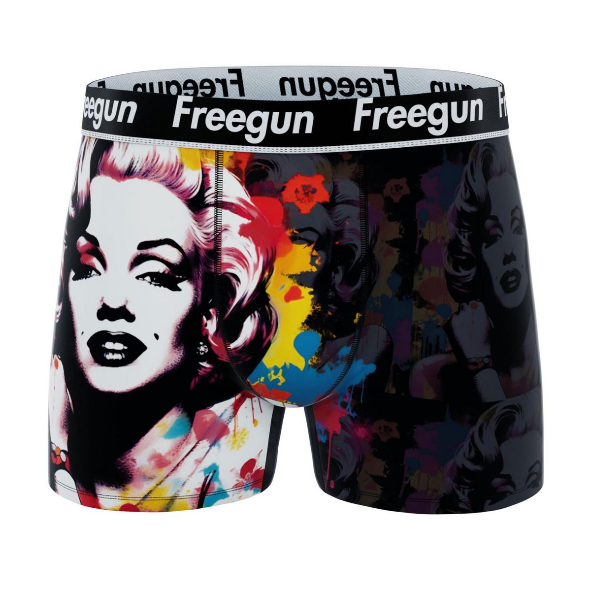 FREEGUN Lot de 3 boxers homme Pop Art Mona Lisa