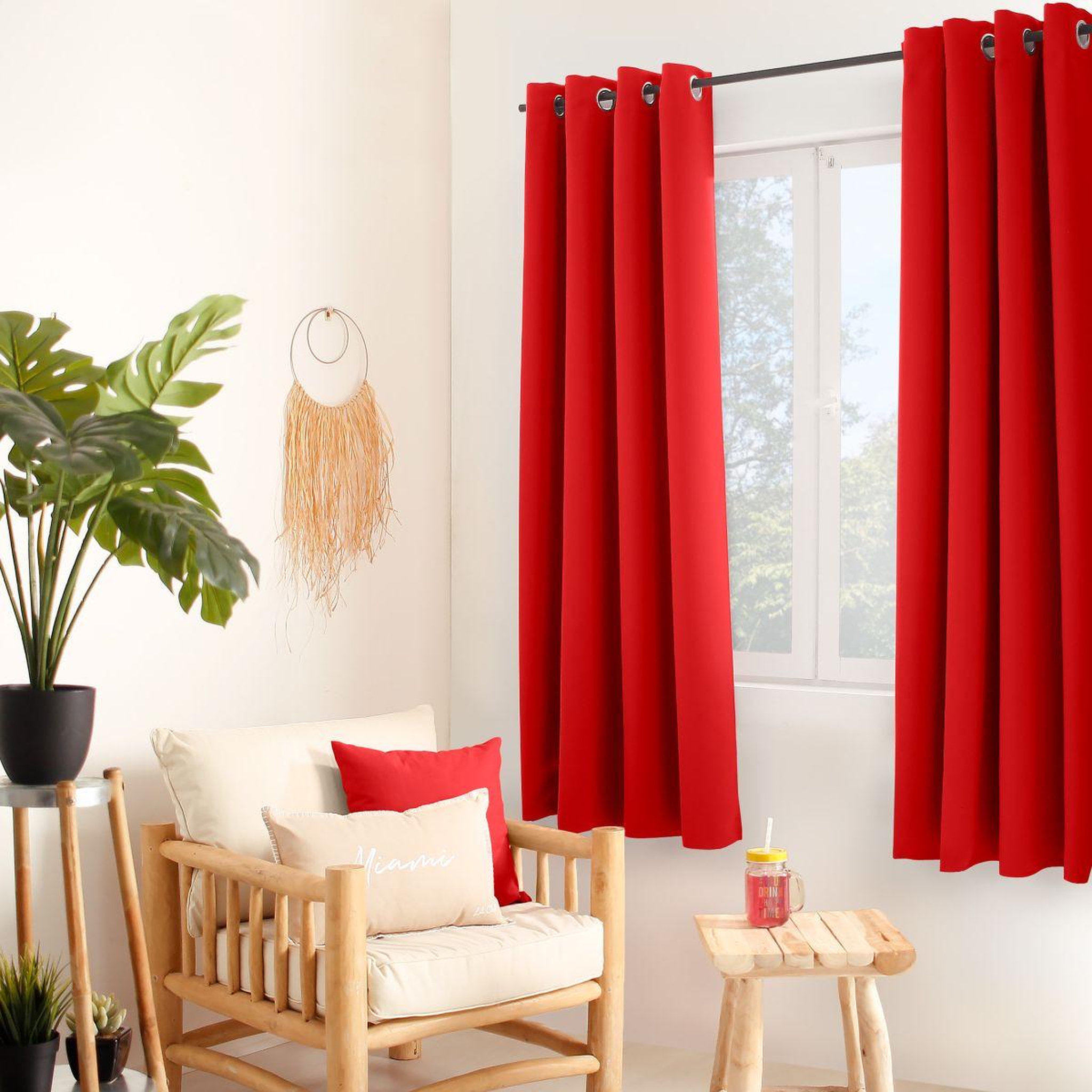 ENJOY HOME Rideau thermique  thermos  140x180cm rouge