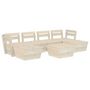 Voir la diapositive 2 : VIDAXL Salon de jardin palette 7 pcs Bois d'epicea impregne