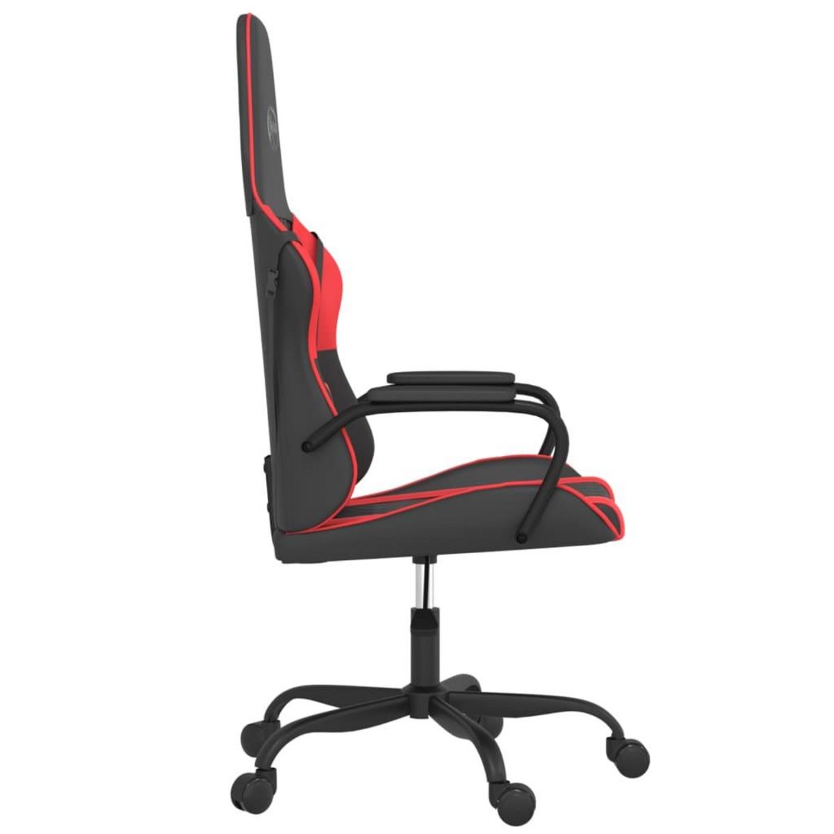VIDAXL Chaise de jeu Noir et rouge Similicuir