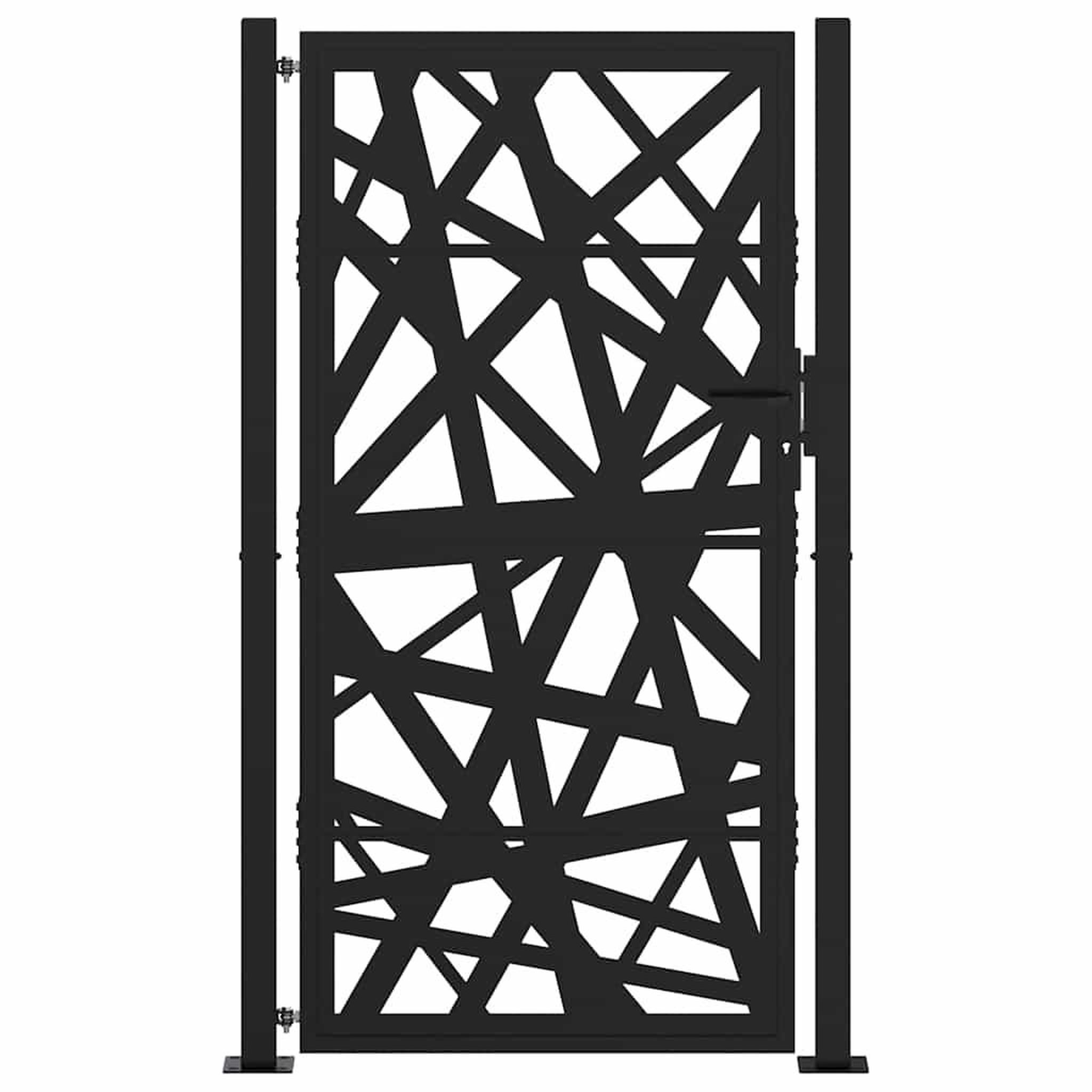 Voir la diapositive 3 : VIDAXL Portail de jardin noir 105x180 cm acier conception de lumiere