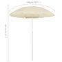 Voir la diapositive 6 : VIDAXL Parasol de jardin avec mat en acier sable 180 cm