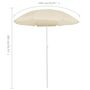 Voir la diapositive 6 : VIDAXL Parasol de jardin avec mat en acier sable 180 cm