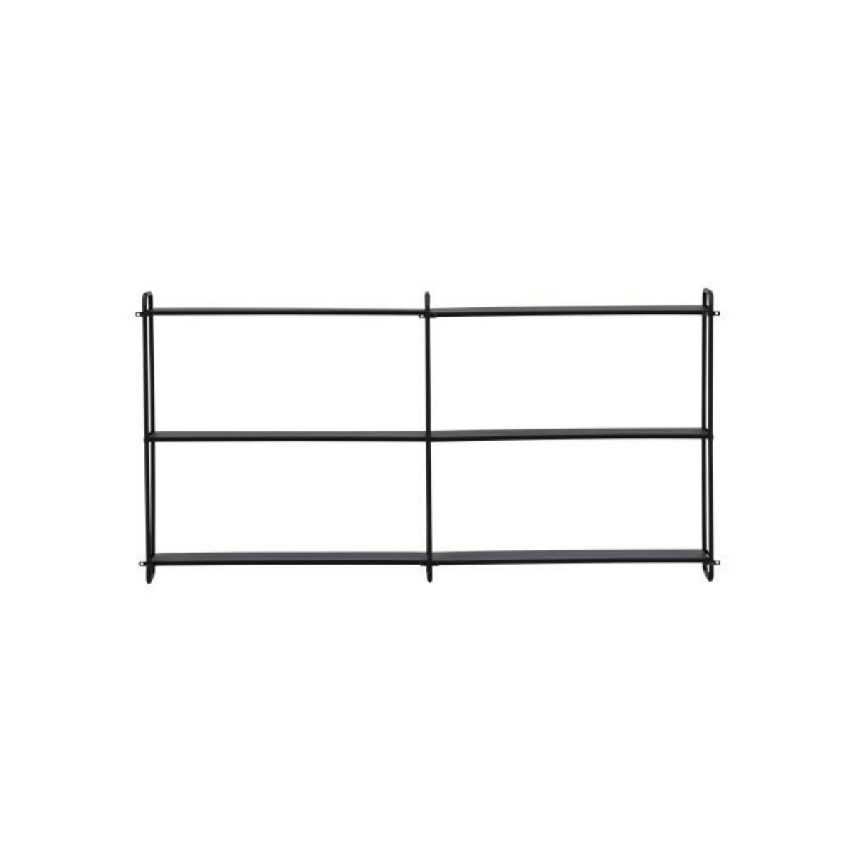 Paris Prix Étagère Murale en Métal  Lyon  122cm Noir